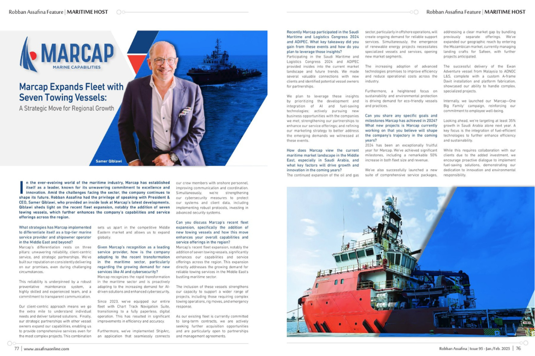 Marcap Expands Fleet with Seven Towing Vessels